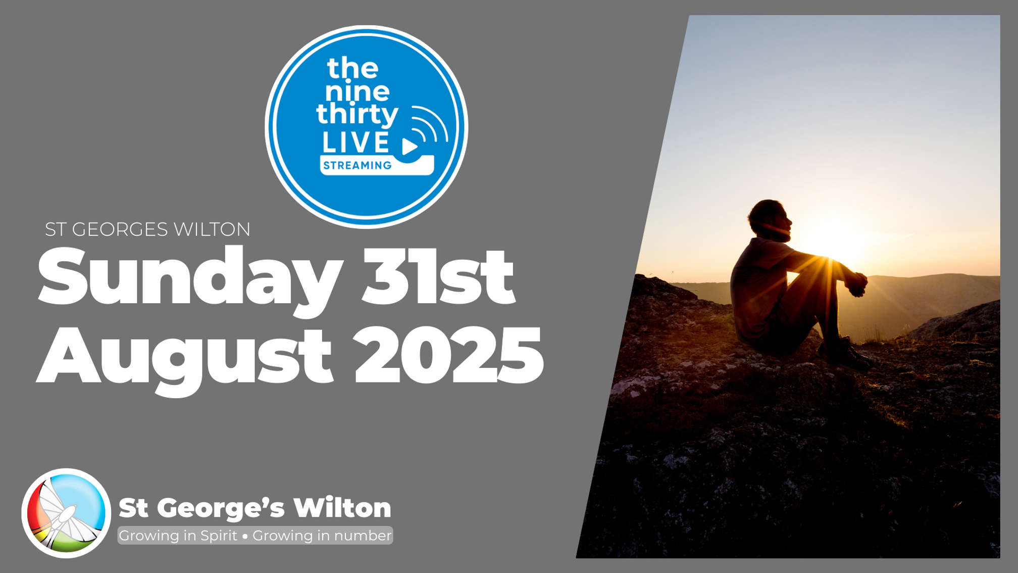 Sunday 31st August 2025 - 9.30am